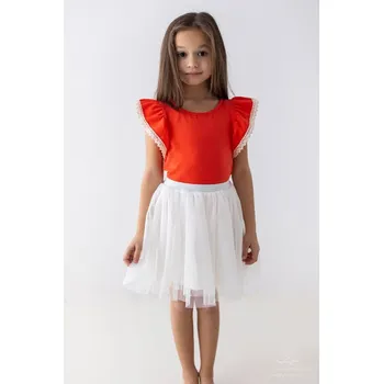 Dívčí šaty Dívčí blůzka s nádechem oranžové- Lily Grey 134 / 9 let