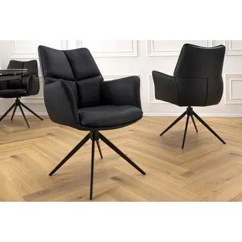 Jídelní židle Otočné jídelní křeslo GYES kůže Dekorhome - POSLEDNÍ KUS