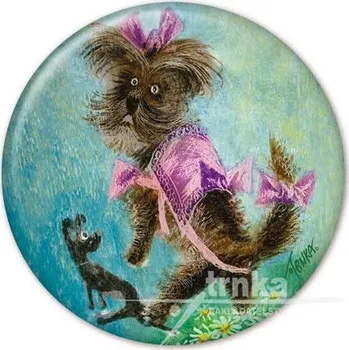 Kosmetické zrcátko Zrcátko Zahrada Pes Čau čau 58 mm/JT