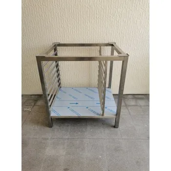 PMN - Výroba nerezového zařízení s.r.o. Nerezový podstavec se vsuvy na plechy 600x400 mm a policí