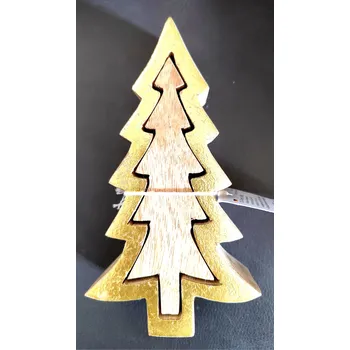 Vánoční dekorace Dekorativní dřevěný stromeček Rozbalev(n)o