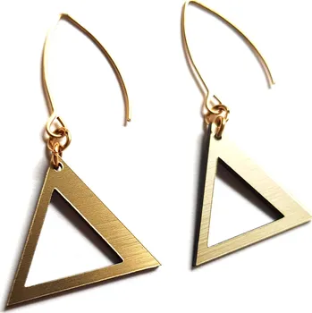 Náušnice TRIANGLE HANGING GOLD