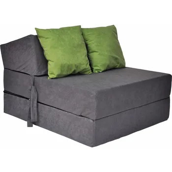 Křeslo Rozkládací křeslo – jednobarevné 2 70x15x200 cm - Šedá