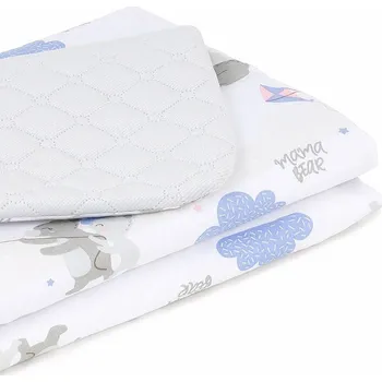 Dětská deka Dětská prošívaná deka Medvídci Velvet 75x100 cm letní - Světle šedá