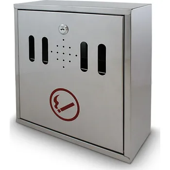 Popelník s košem nerezová ocel bituxx 8l stříbrný