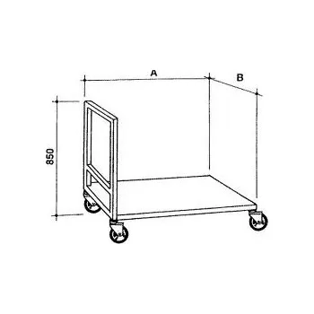 Plošinový vozík PMN - Výroba nerezového zařízení s.r.o. Vozík plošinový 1000 x 500 mm