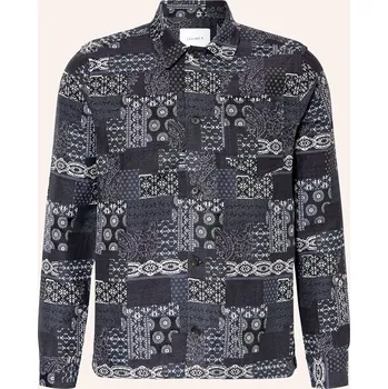 Pánská košile Les Deux Pánská Žakárová Svrchní Košile Layton, tmavě modrá, 42