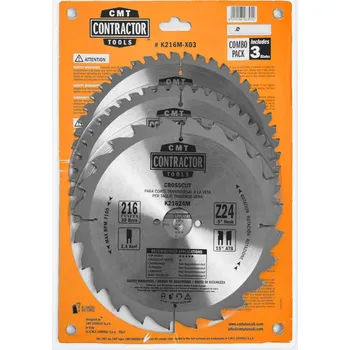 Pilový kotouč CMT Orange Tools CMT Sada Contractor Pilových kotoučů na dřevo - D216x2,4 d30 Z24+Z48 HW, 3ks