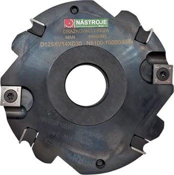 Fréza RH+ Drážkovací fréza VBD DFZ D125 B14 d30 se 4 žiletkami a 4 předřezy