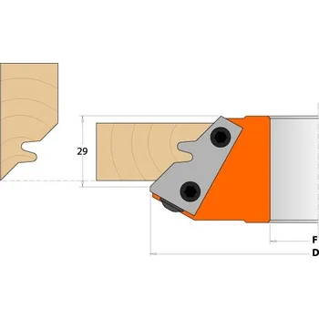 Fréza CMT Orange Tools CMT Nůž pro C694011 - pár žiletek 43x23x2mm