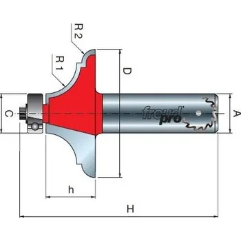 Fréza Stopková fréza tvarová na dřevo FREUD 99-01108 R=4,0 D=28,0 A= 8 s ložiskem