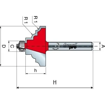 Fréza Stopková fréza tvarová na dřevo FREUD 38-80008 R=3,0 D=32,7 A= 8 s ložiskem