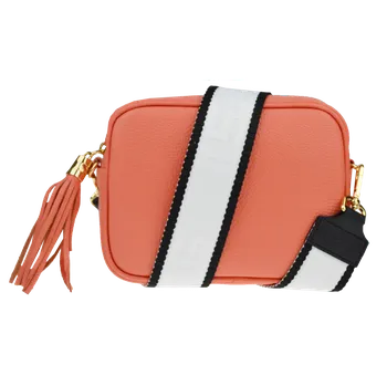 NovaKabelka.cz Kožená italská crossbody kabelka Bala Salmone s přídavným popruhem IV