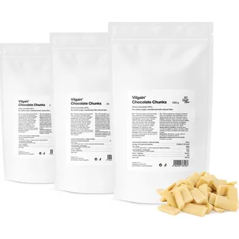 Cukrovinka Vilgain Chocolate chunks – 3x&nbsp;bílá čokoláda 250&nbsp;g