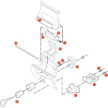 Zavazadlo na motocykl GIVI Z641N46M pant zavírání pro kufr TRK46 kompletní, zámek SL