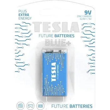Článková baterie Baterie Tesla BLUE+, zinkouhlíková, 9V, 1 ks, (6LR61, blister)