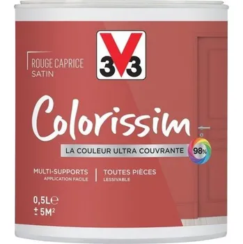 barva na zeď Víceplošná barevná interiérová barva ROUGE CAPRICE SATIN Rozbalev(n)o