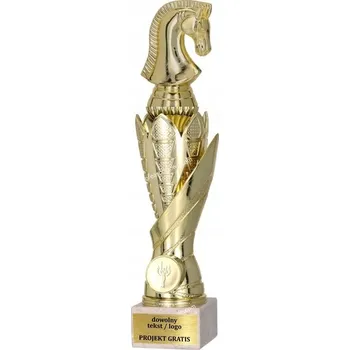 Zlatý pohár, soška s figurkou šachy 31 cm + GRAVÍROVÁNÍ DÁREK