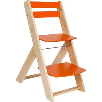 Jídelní židlička Posedo Rostoucí židle pro školáky Vendy lak/oranžová +AKCE + DOPRAVA ZDARMA + SKLADEM