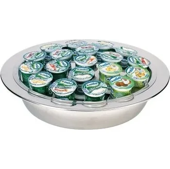 Zepe Podnos na jogurty chlazený, kulatý, nerezový