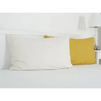 Polštář B.E.S. - Petrovice, s.r.o. Povlak na visco polštář DOUBLE bavlna popelín 45x75 cm - hořčicová/kávová