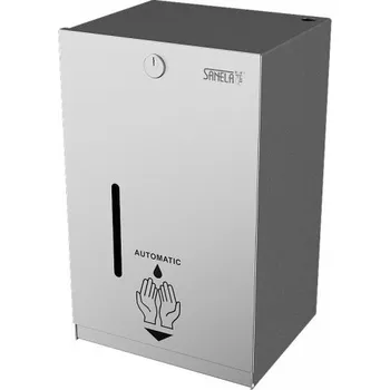 Dávkovač mýdla Automatický nástěnný nerezový dávkovač Sanela SLZN 59EB na tekuté i gelové dezinfekce s elektronikou ALS