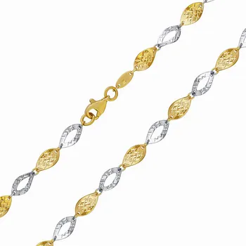 Řetízek Zlatý náhrdelník Silvana ze žlutého a bílého zlata - 5 mm varianta 42 cm FNN1874NGYW-42 cm