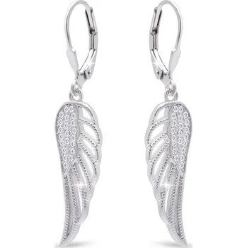 Náušnice Stříbrné visací náušnice s motivem andělských křídel 3639