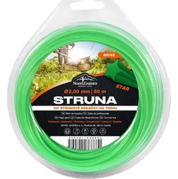 Struna do sekačky struna do sekaček 2,0mm*50m, hvězda, zelená, 49743