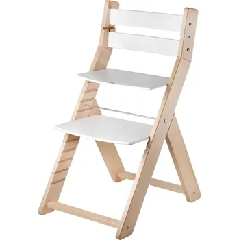 Wood Partner Rostoucí židle Sandy - natur lak / šedá