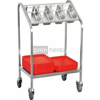 Servírovací stolek PMN - Výroba nerezového zařízení s.r.o. Vozík na příbory a tácy WPT4