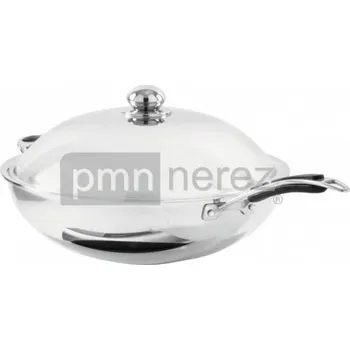 Pánev Pánev nerezová WOK s poklicí (k indukčnímu vařiči WOK)