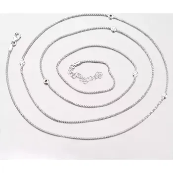Náhrdelník Dámský náhrdelník stříbro 925 zirkony N1604160-1264-SLX délka 90 cm