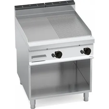 Kuchyňský gril Grilovací kombi plotna BERTOS G9FM8M-2 (hladká - rýhovaná)