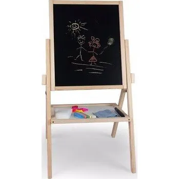 Dětská otočná magnetická tabule 2v1 Přírodní - výška 78 cm