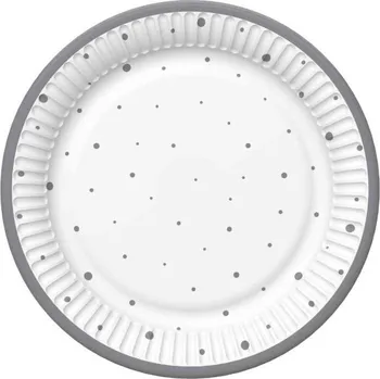 Talíř Talíř papírový Ornament Silver 8ks 958945