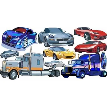 Samolepící dekorace Sporťáky a kamiony M