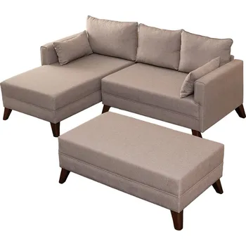 Pohovka Rohová rozkládací pohovka Bella Corner Left 2 Cream, krémová