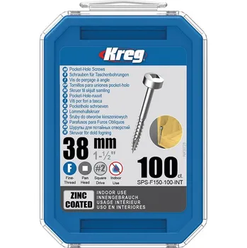 Šroub Kreg Zinc Pan-Head Šrouby pro skryté spoje 38 mm jemný závit 100 ks