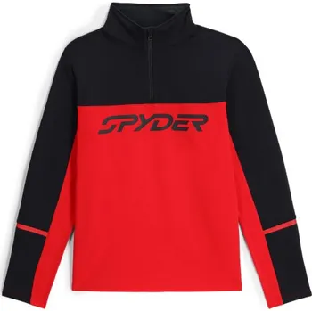 Pánská mikina Pánská lyžařská mikina Spyder SPEED FLEECE 1/2 ZIP 2024/2025 - červená S