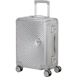 AMERICAN TOURISTER Příruční kufr 55cm Soundbox Alu Silver
