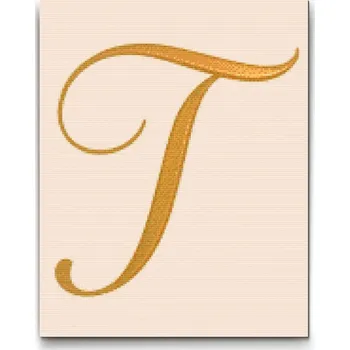 Diamantové malování Diamantové malování - Písmeno T Velikost: 30x40cm, Rámování: Pouze srolované plátno, Diamanty: Kulaté