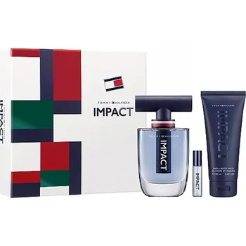 Pánský parfém Tommy Hilfiger Impact Dárková sada EDT 100 ml, sprchový gel 100 ml a miniaturka EDT 4 ml