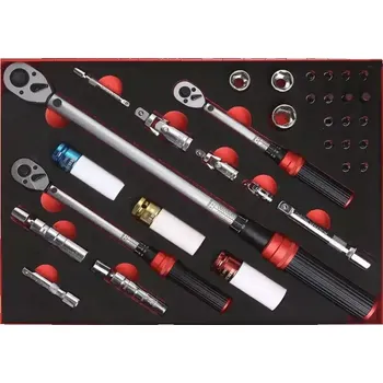 Nářadí pro automobil ROOKS Sada momentových klíčů s nástrčnými hlavicemi 1/2" 3/8" 1/4" 33 ks RKS OK-02.2070