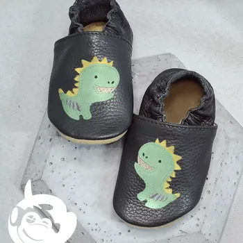 Capáčky Celokožené capáčky Funky monkey Soft šedé dino 22-23