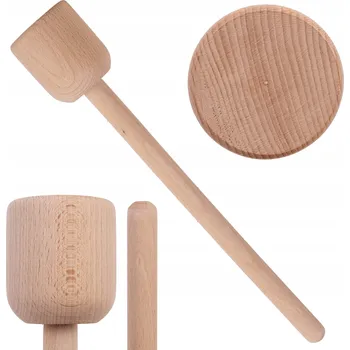 Obraz Kloubový tlouk na zelí, kvašení a fermentaci, dřevěný tlouk na ZELENINY