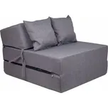 Rozkládací křeslo – jednobarevné 70x15x200 cm - Světle šedá