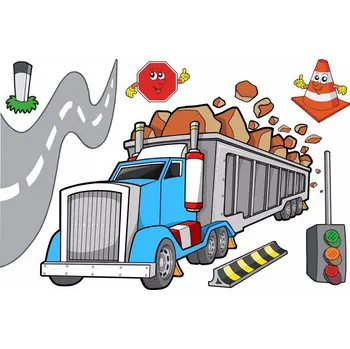 Samolepící dekorace Velký náklaďák samolepka na zeď - S