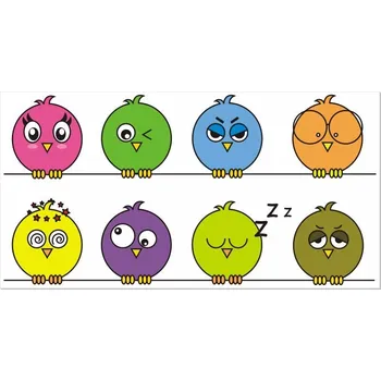 Samolepící dekorace Nálady soviček samolepka na zeď - S