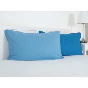 Polštář B.E.S. - Petrovice, s.r.o. Povlak na visco polštář DOUBLE bavlna popelín 45x75 cm - kobaltová/nebeská